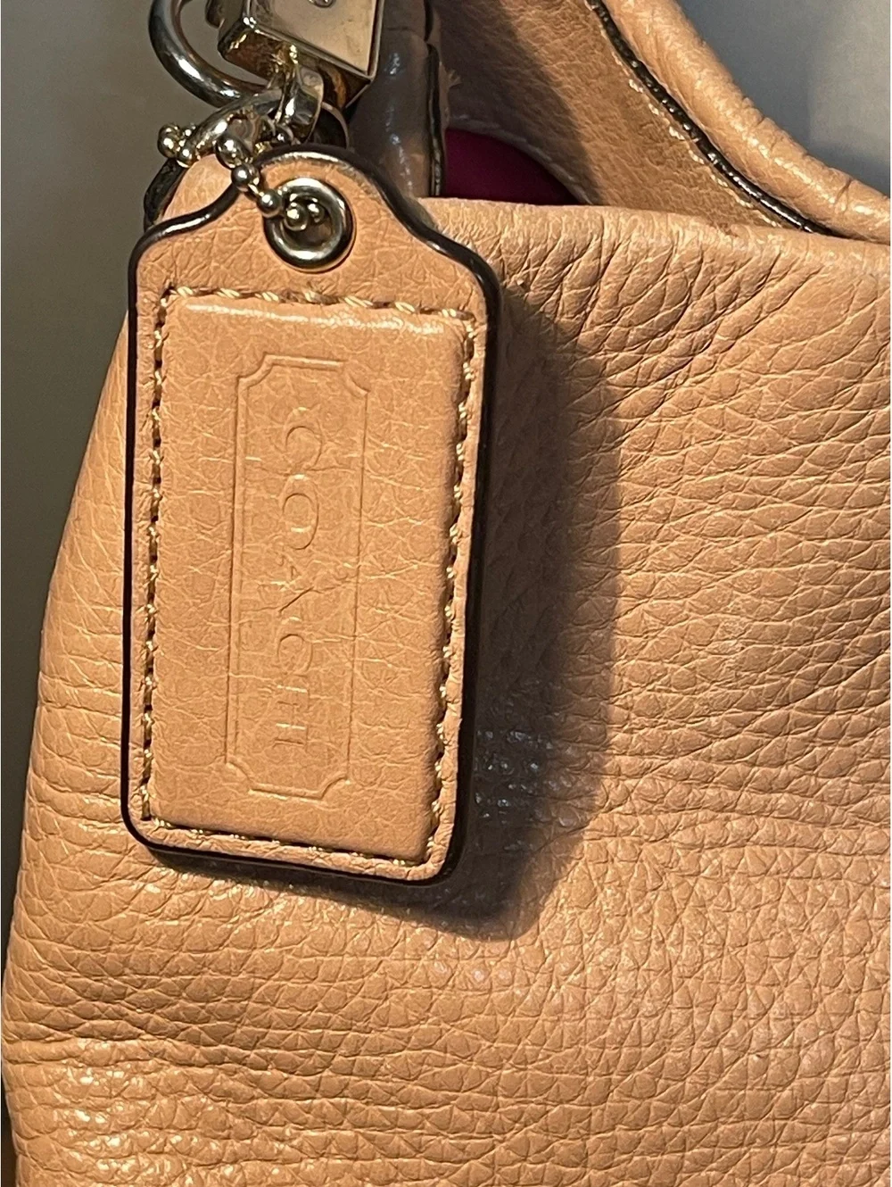 Coach Madison Phoebe 24621 Pebbled Leather Shoulder Bag